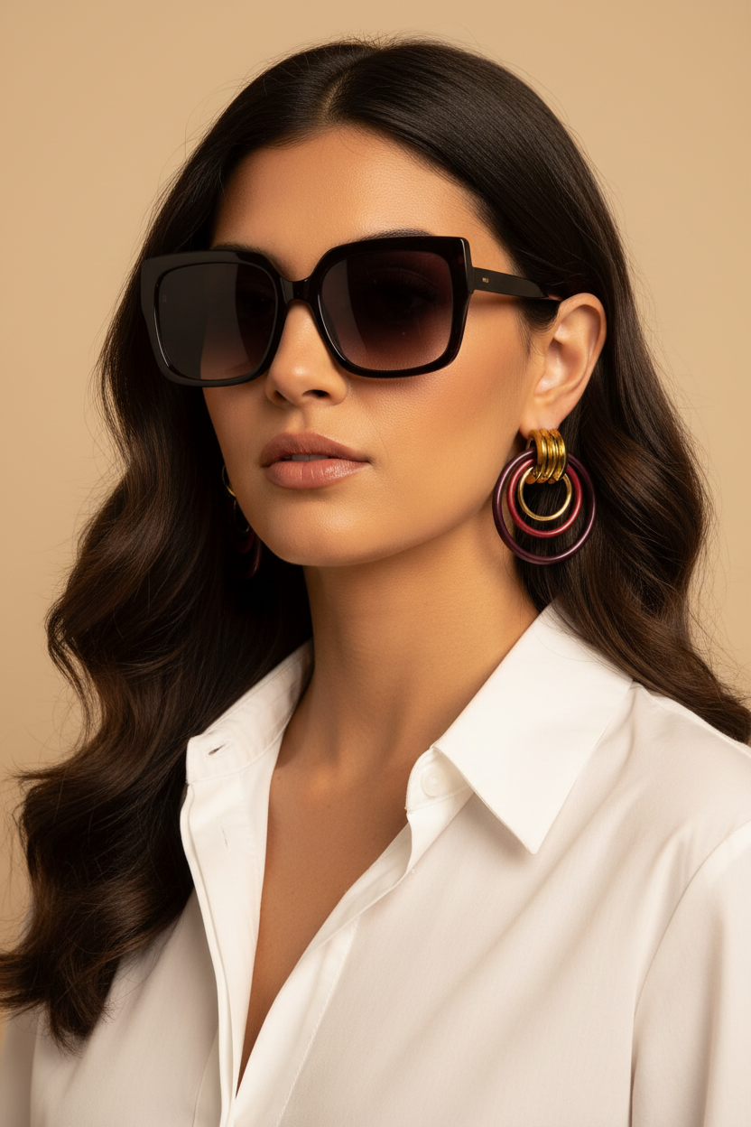 Earrings Judith Burgundy | burgundy
