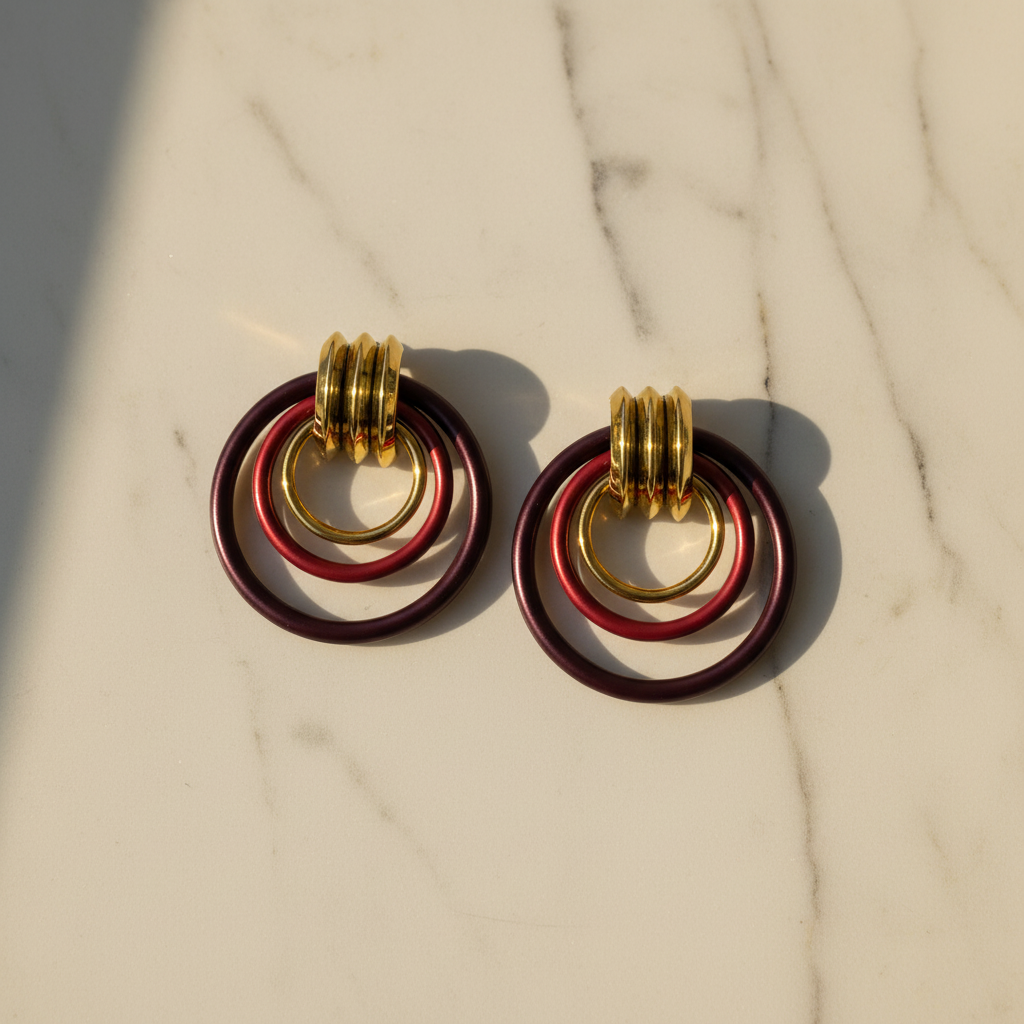 Earrings Judith Burgundy | burgundy