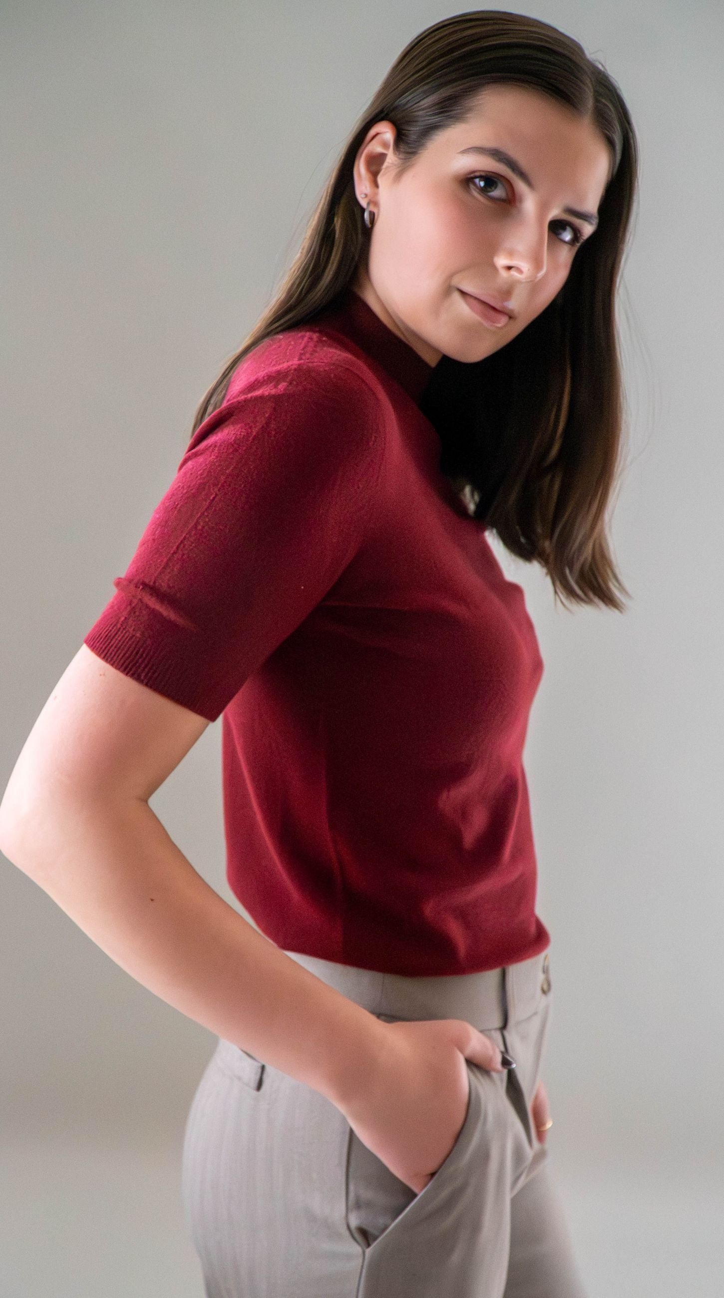 Sweater Lone burgundy | burgundy