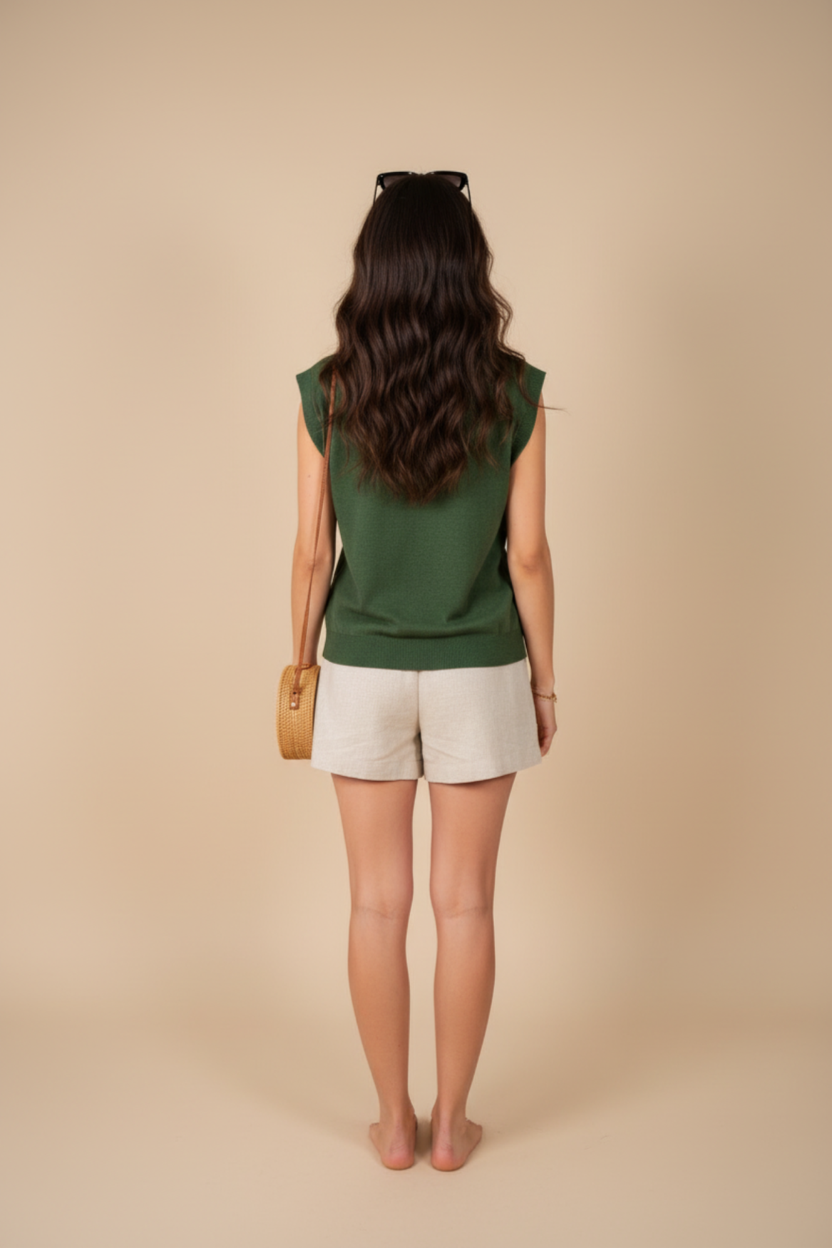 Gilet manou green | khaki green