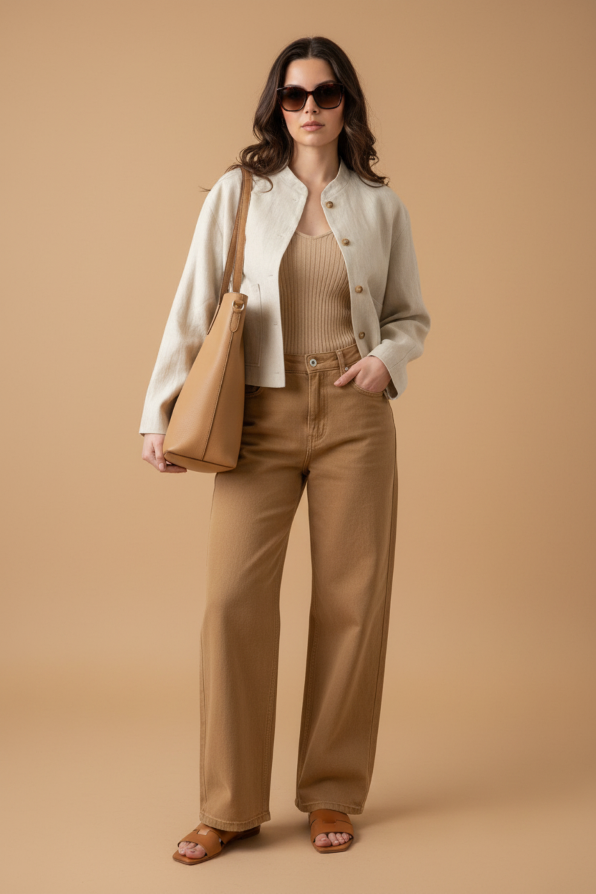 Jacket Sienna naturel linen | sand