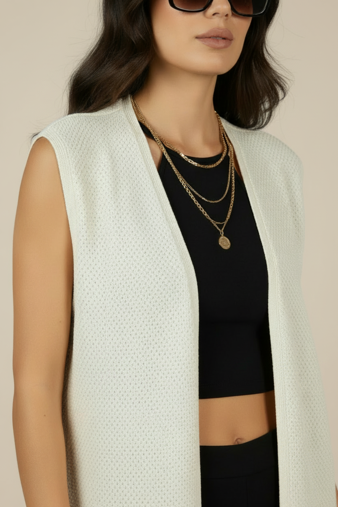 Gilet Emma creme | creme