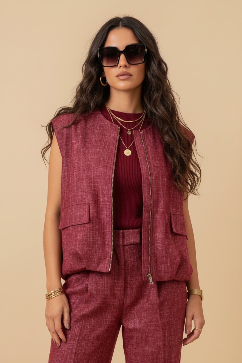 Jacket Jade dark red | dark red