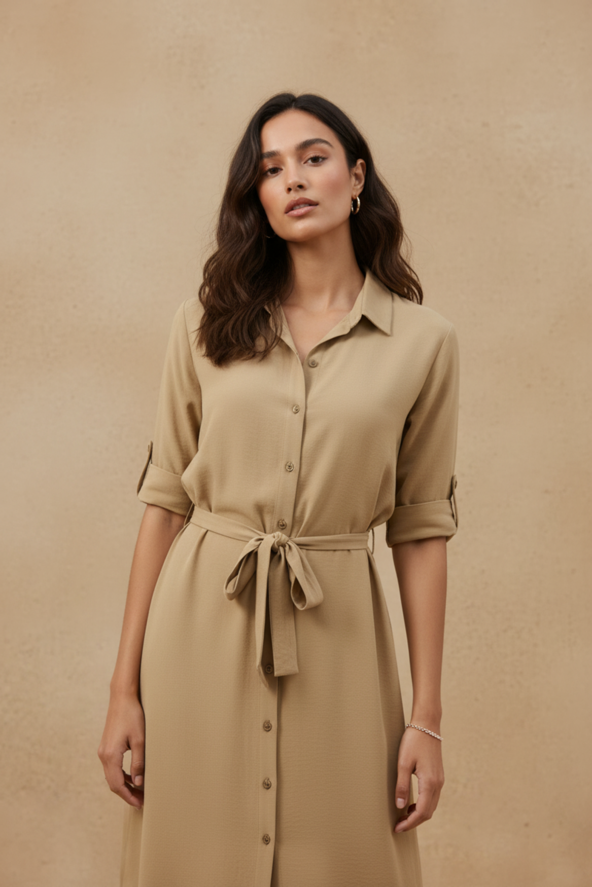 Dress Lisanne latte | Latte