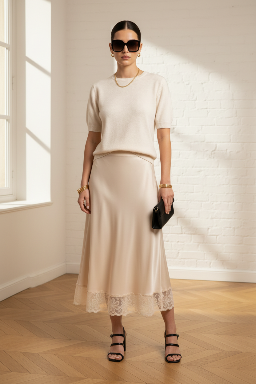 Fine Knit Sweater Nina | Creme