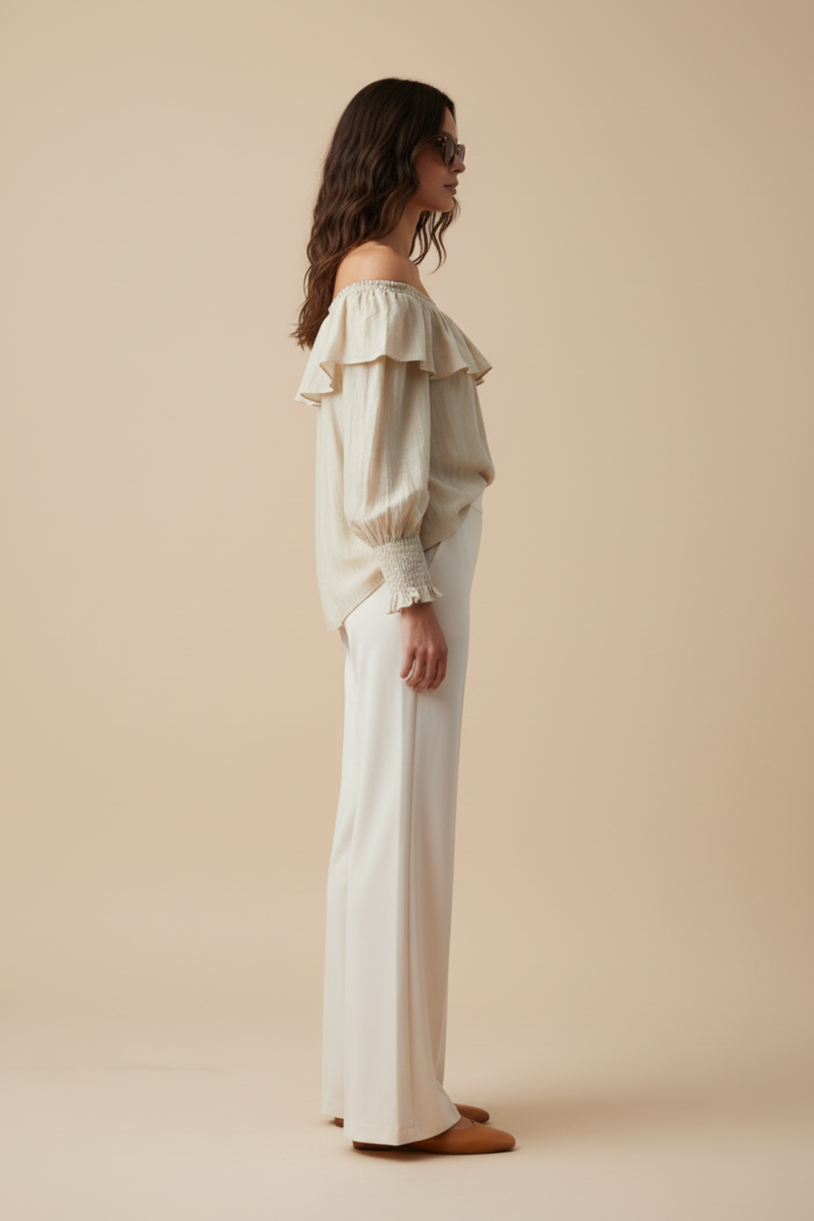 Noemie shirt sand | sand