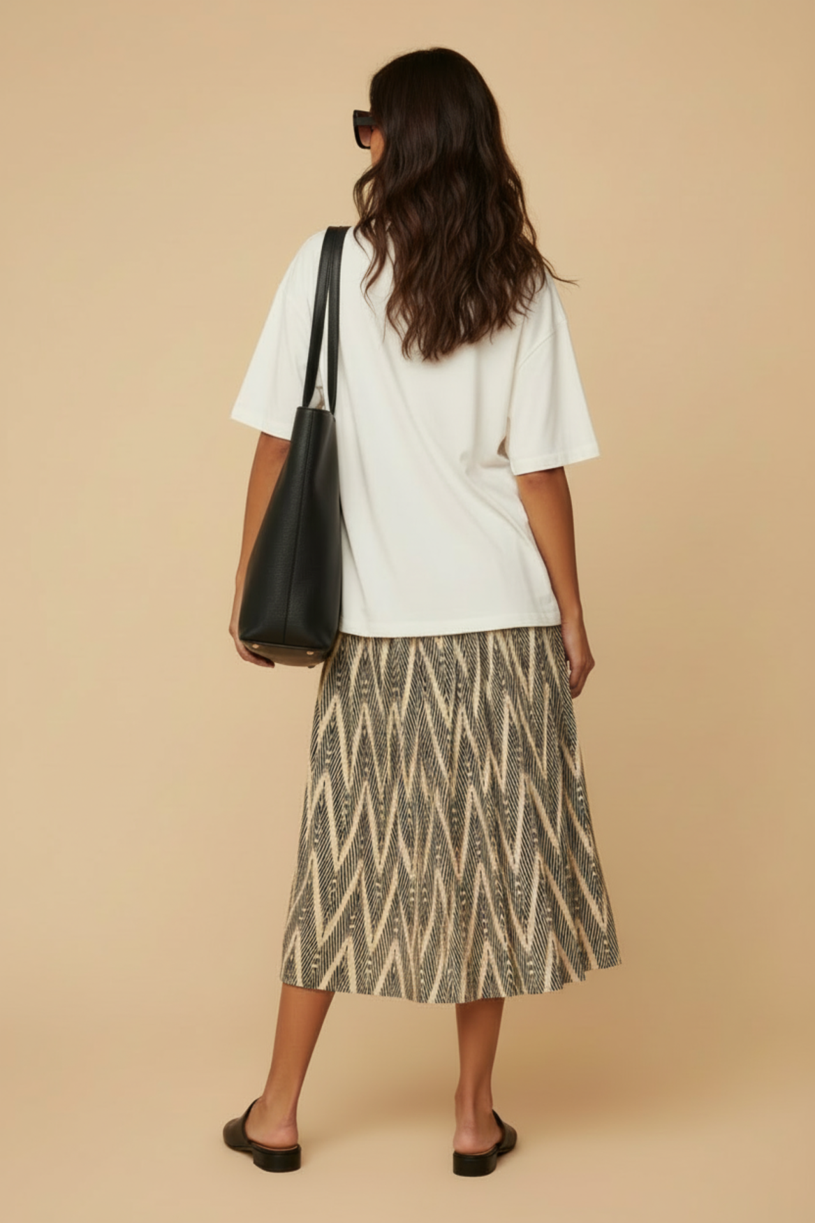 Ines skirt printed | sand