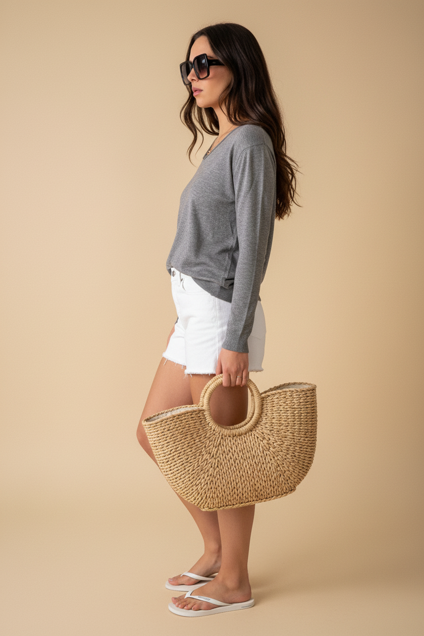 Sweater V- neck Ginny grey | grey