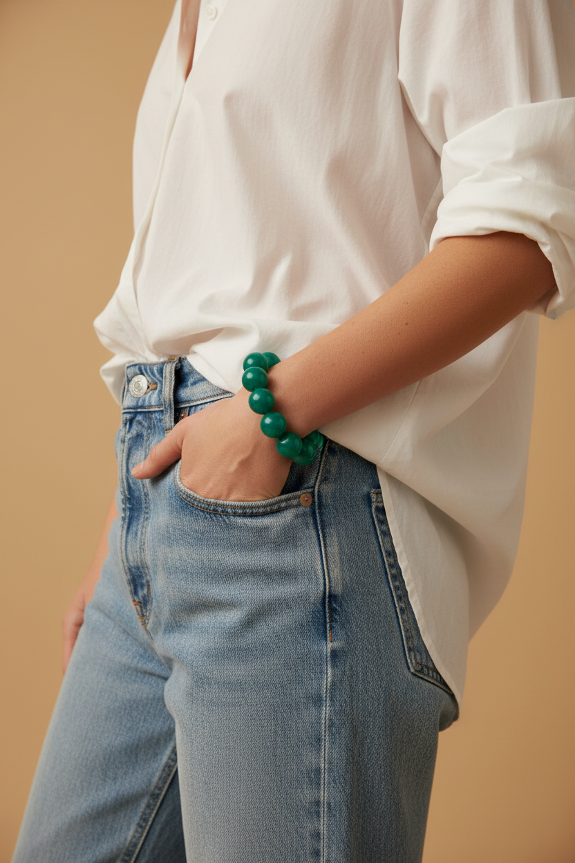 Bracelet Annie | Pine green