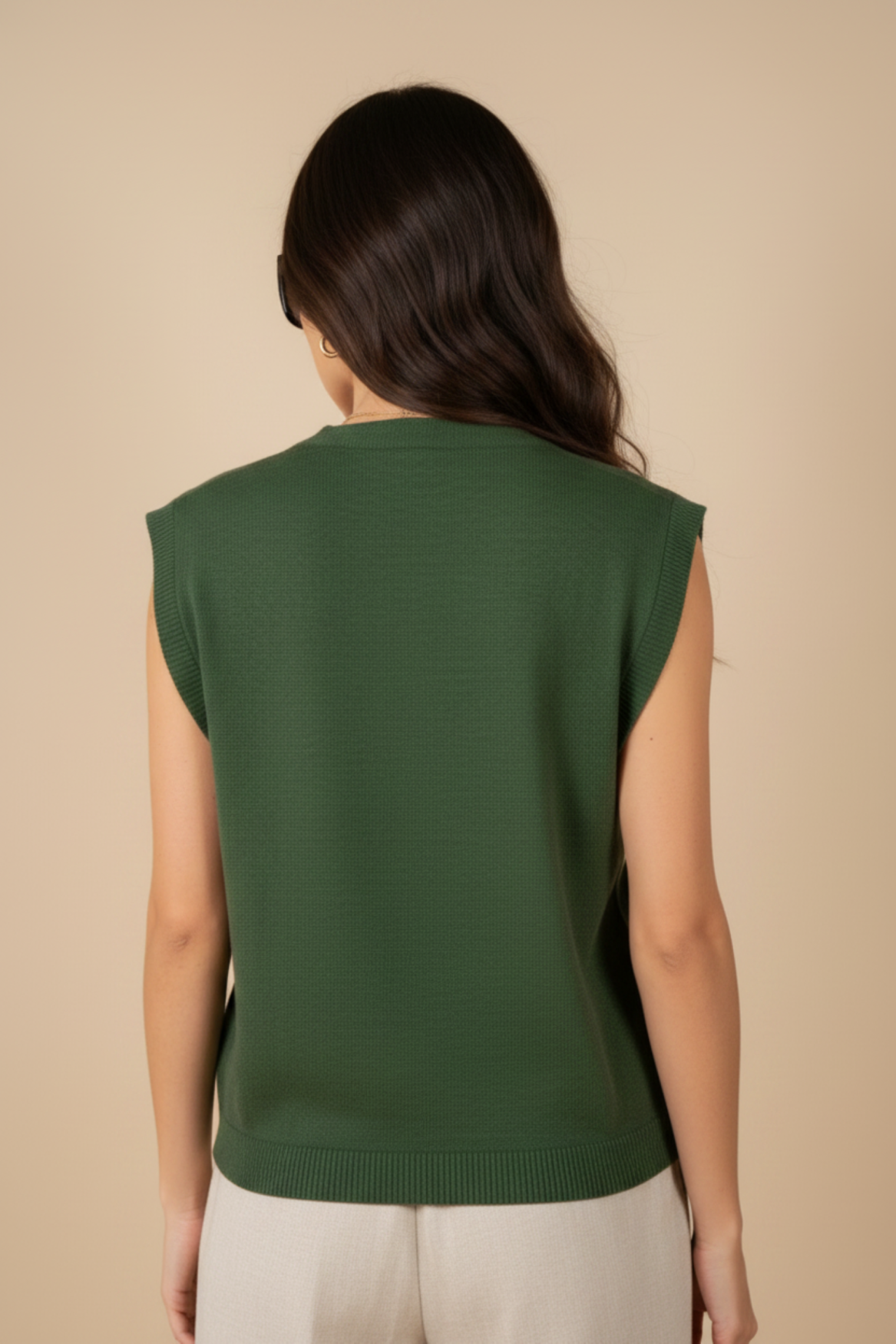 Gilet manou green | khaki green