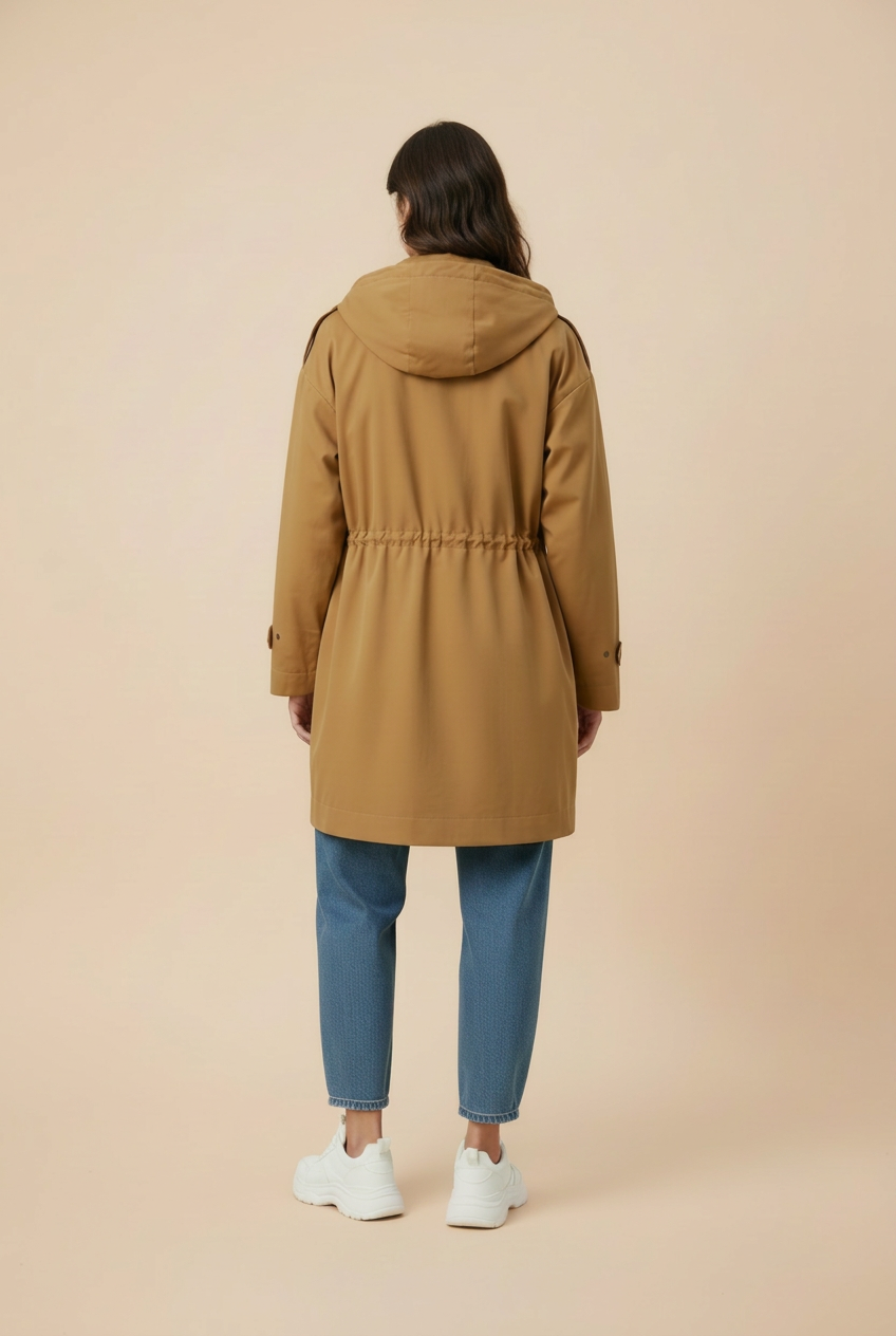 Victorinne trench latte achterkant
