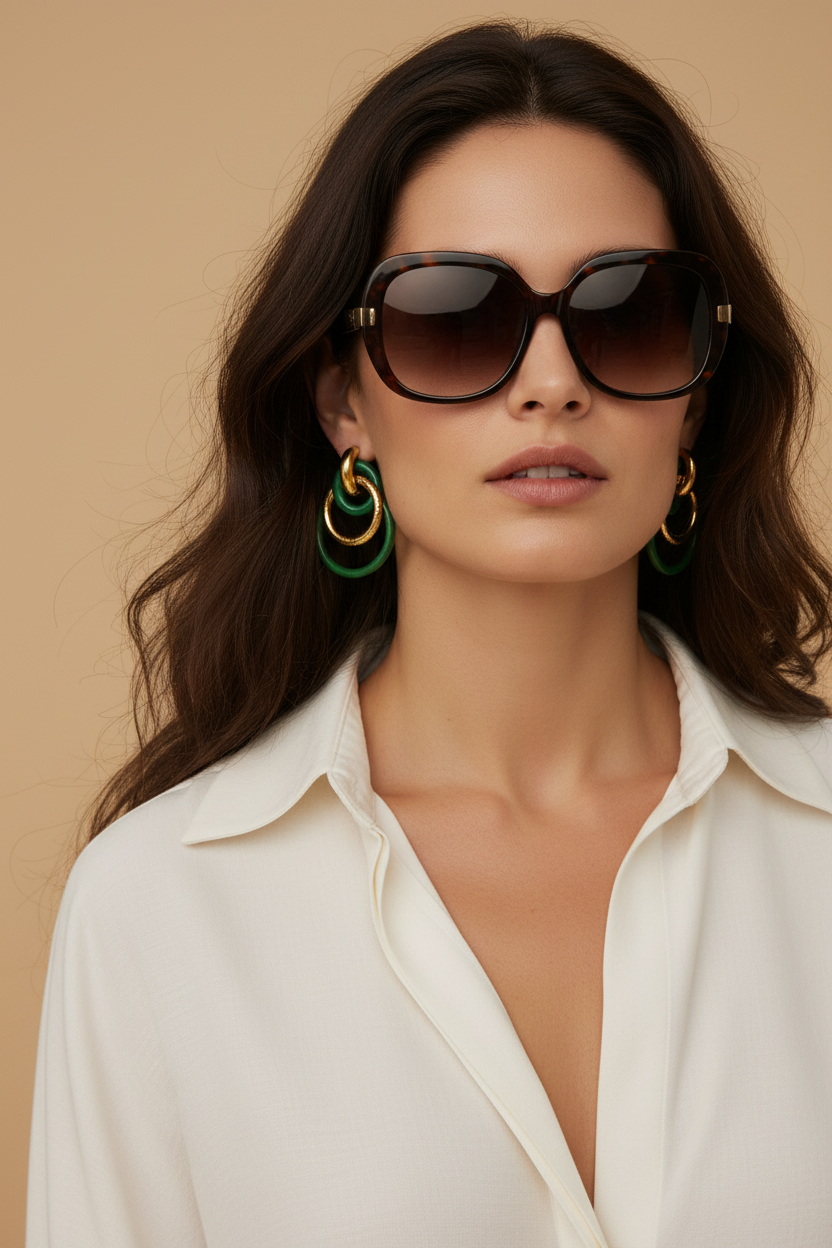 Earrings Judith Moss | Pine green