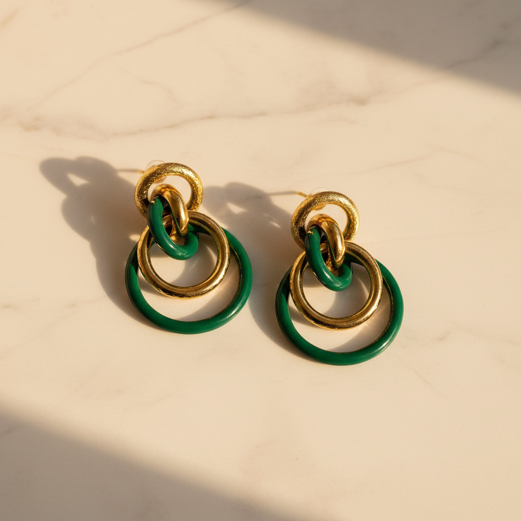 Earrings Judith Moss | Pine green