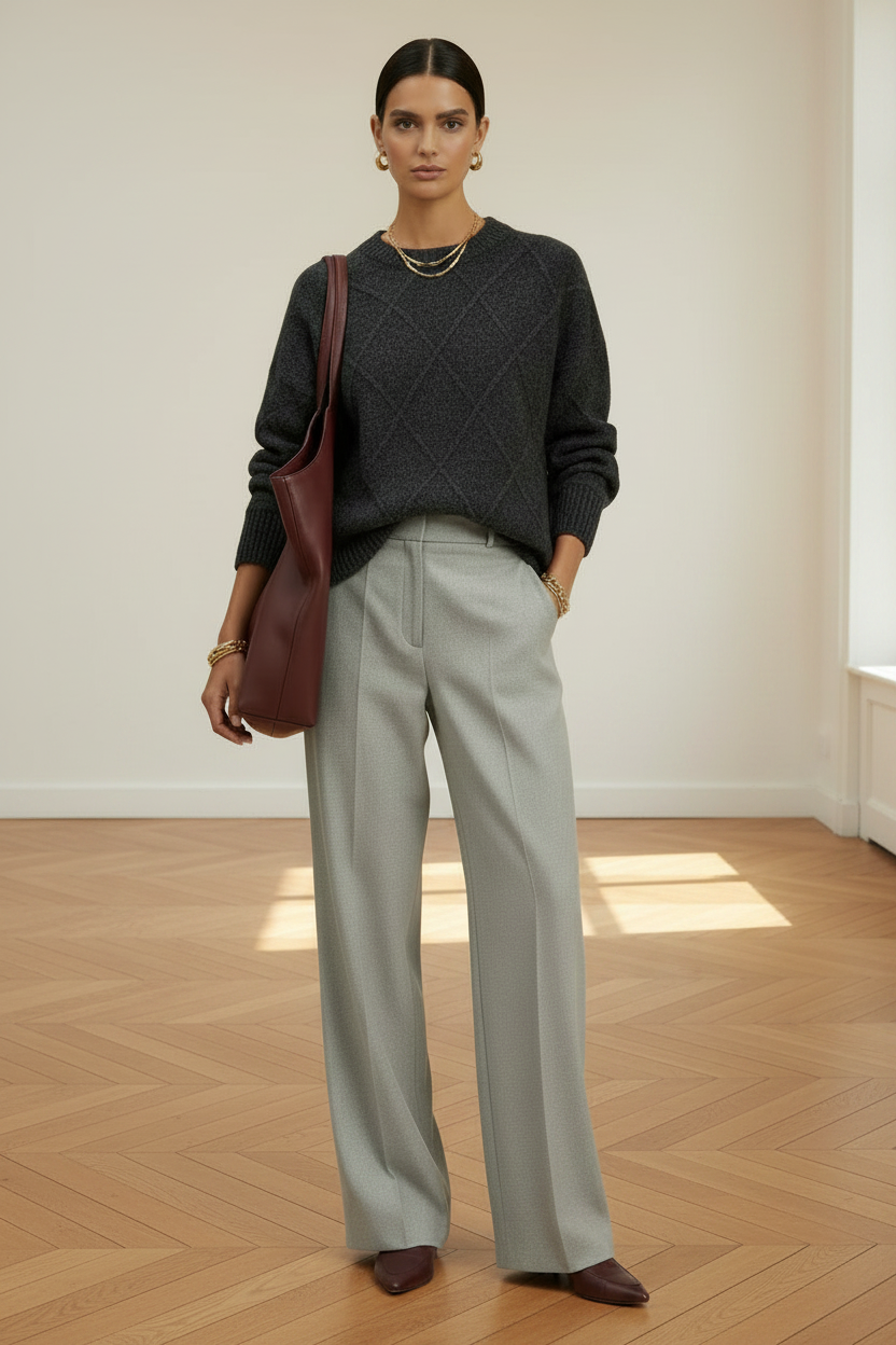 Sweater Manou dark grey | stone grey