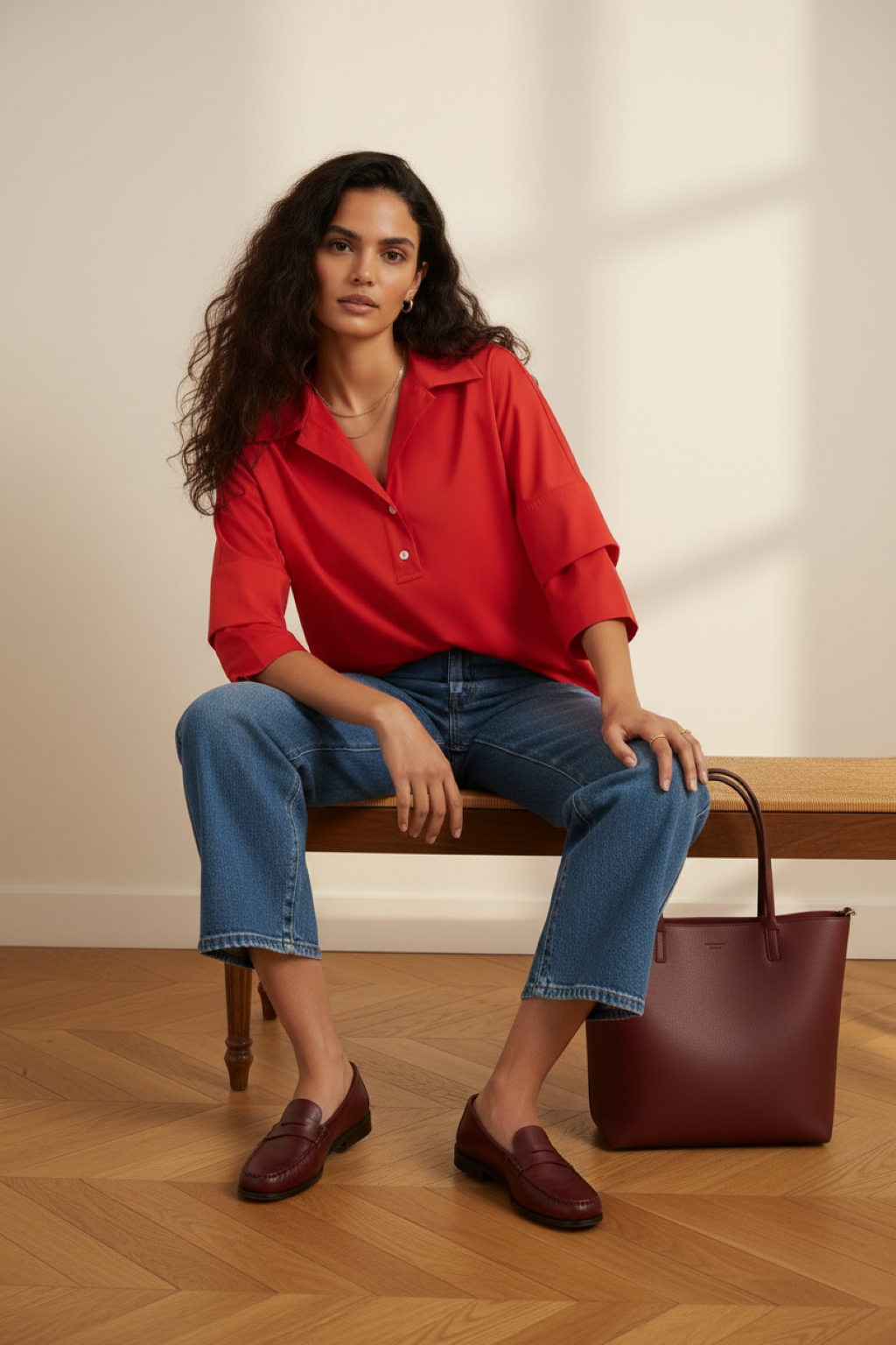 Shirt Lucy dark red | dark red