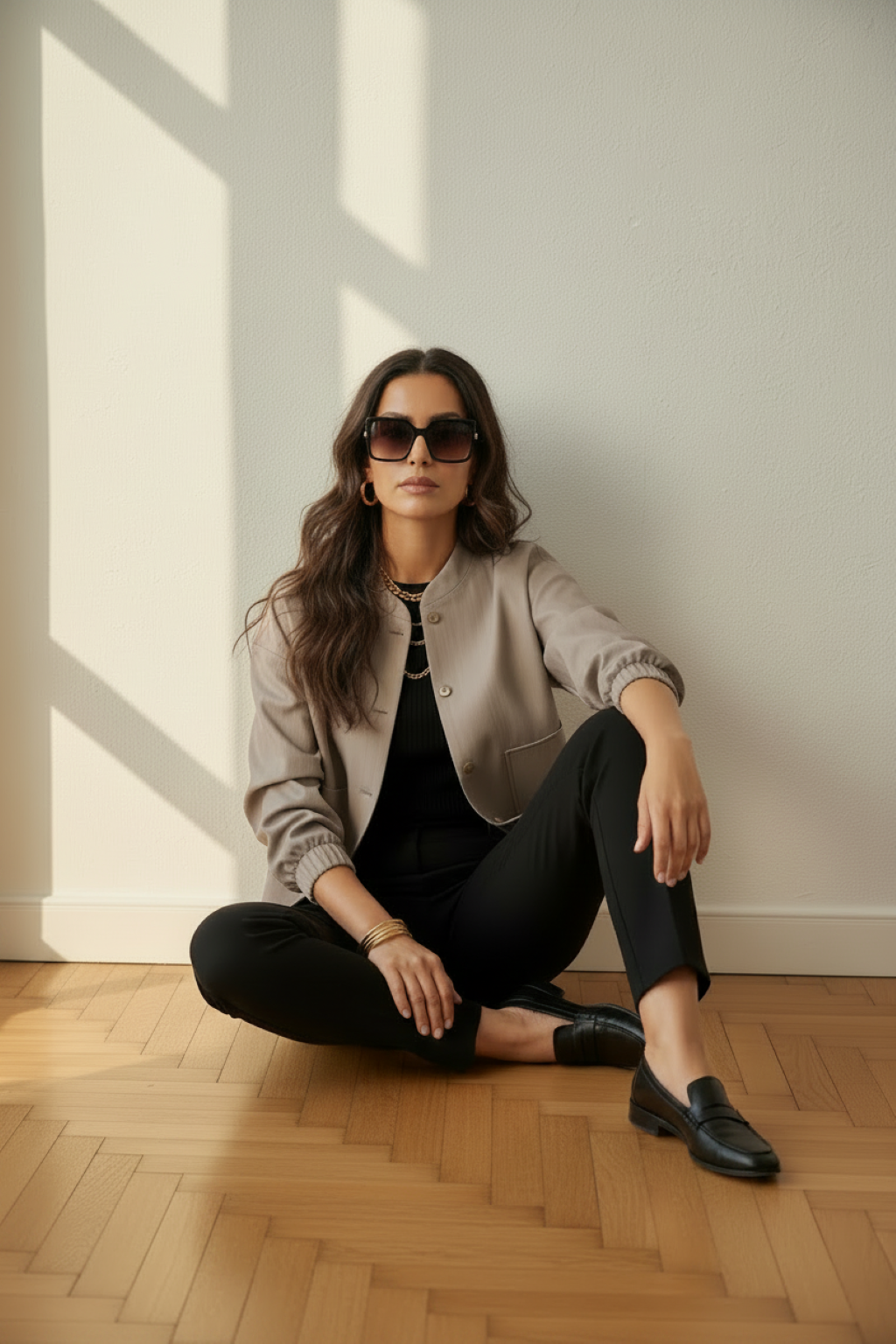 Jacket Sienna mastice | beige striped