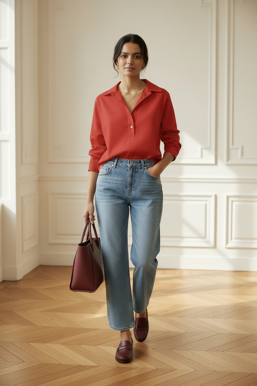 Shirt Lucy dark red | dark red