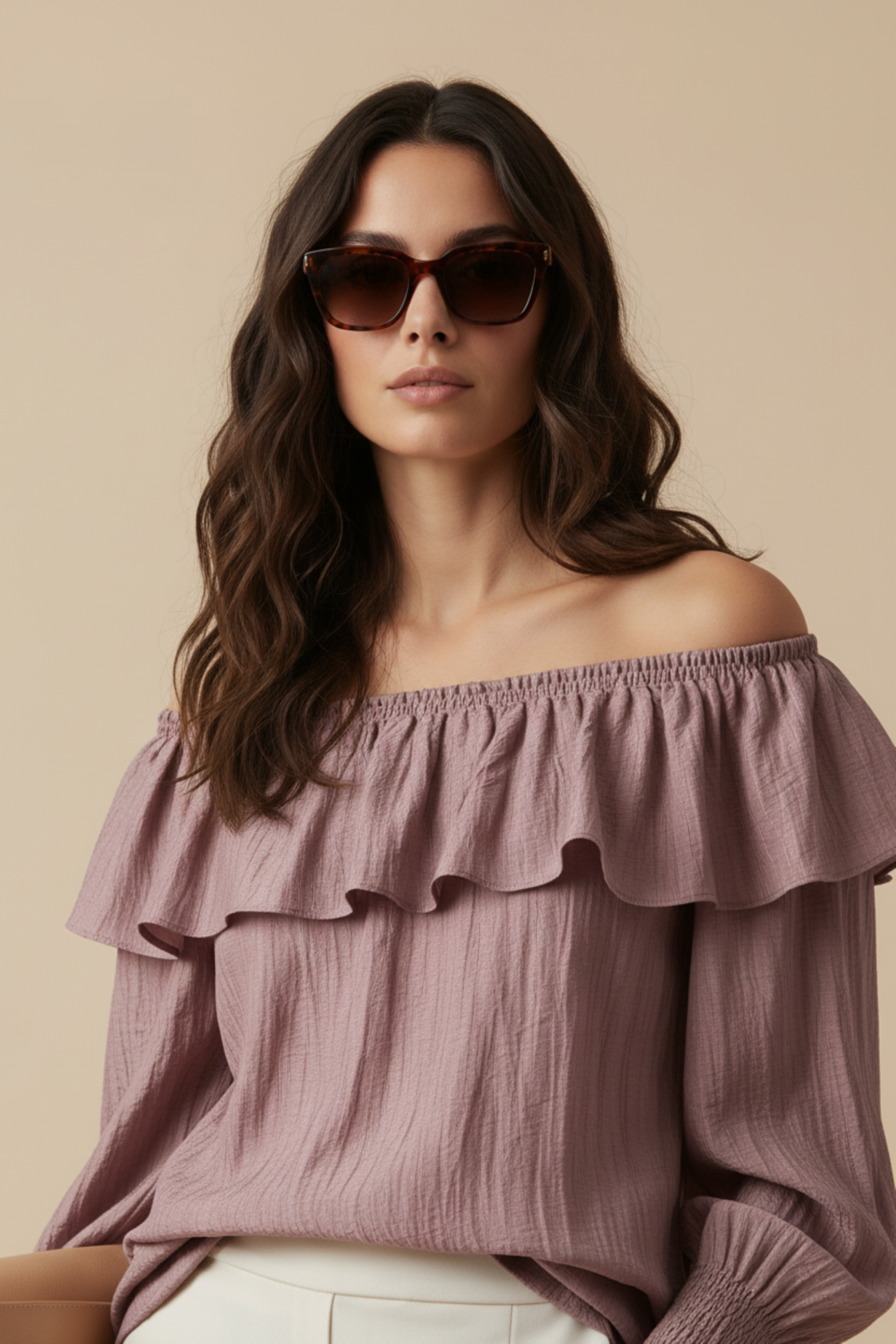 Noemie shirt mauve | mauve