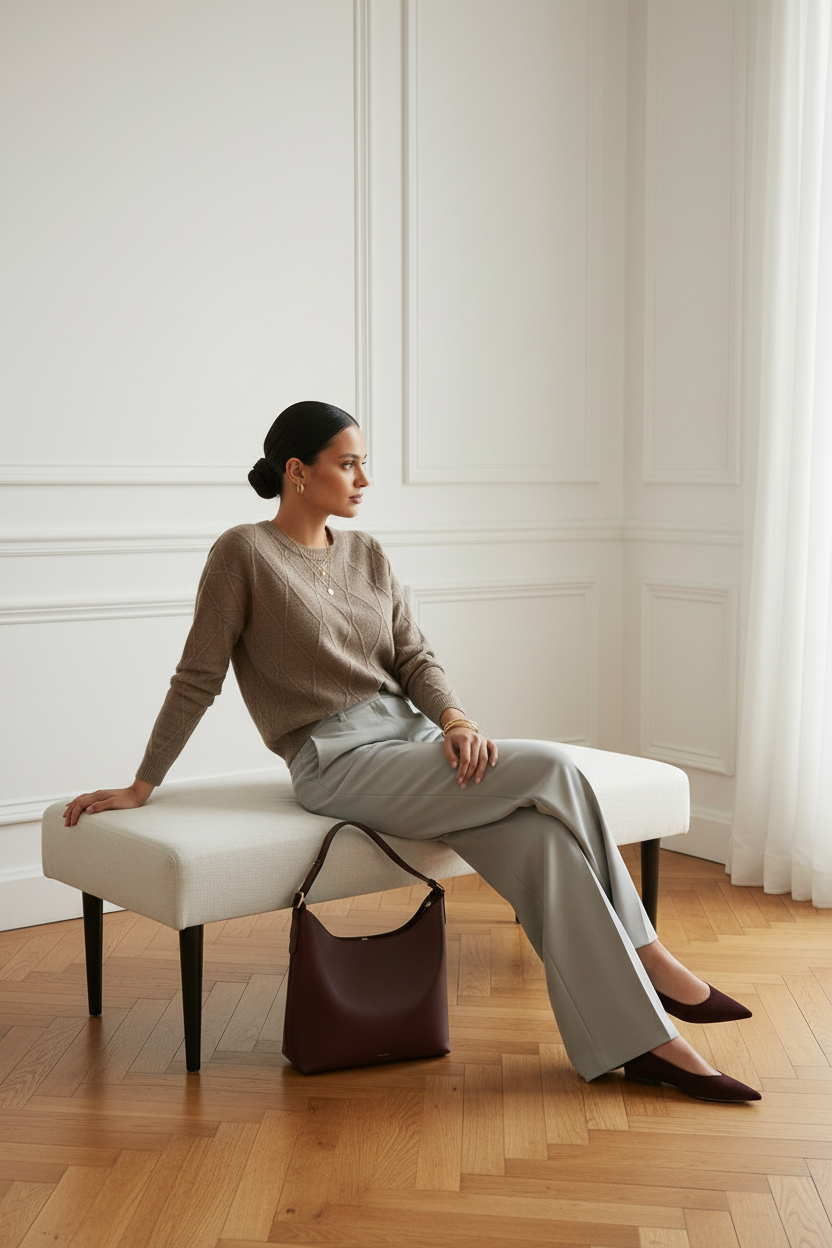 Sweater Manou taupe | Light taupe