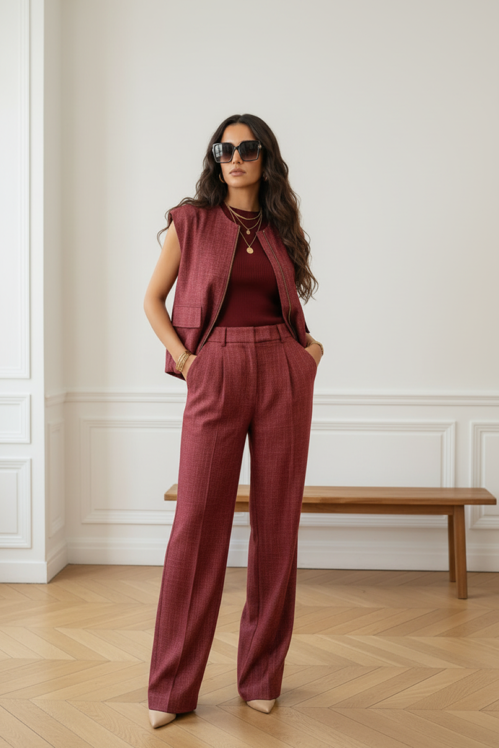 Jacket Jade dark red | dark red
