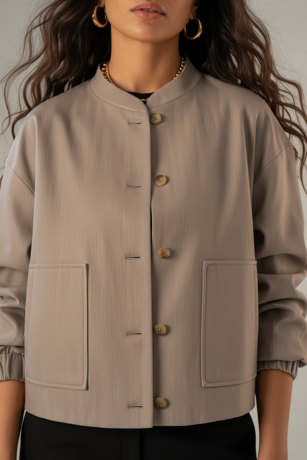 Jacket Sienna mastice | beige striped