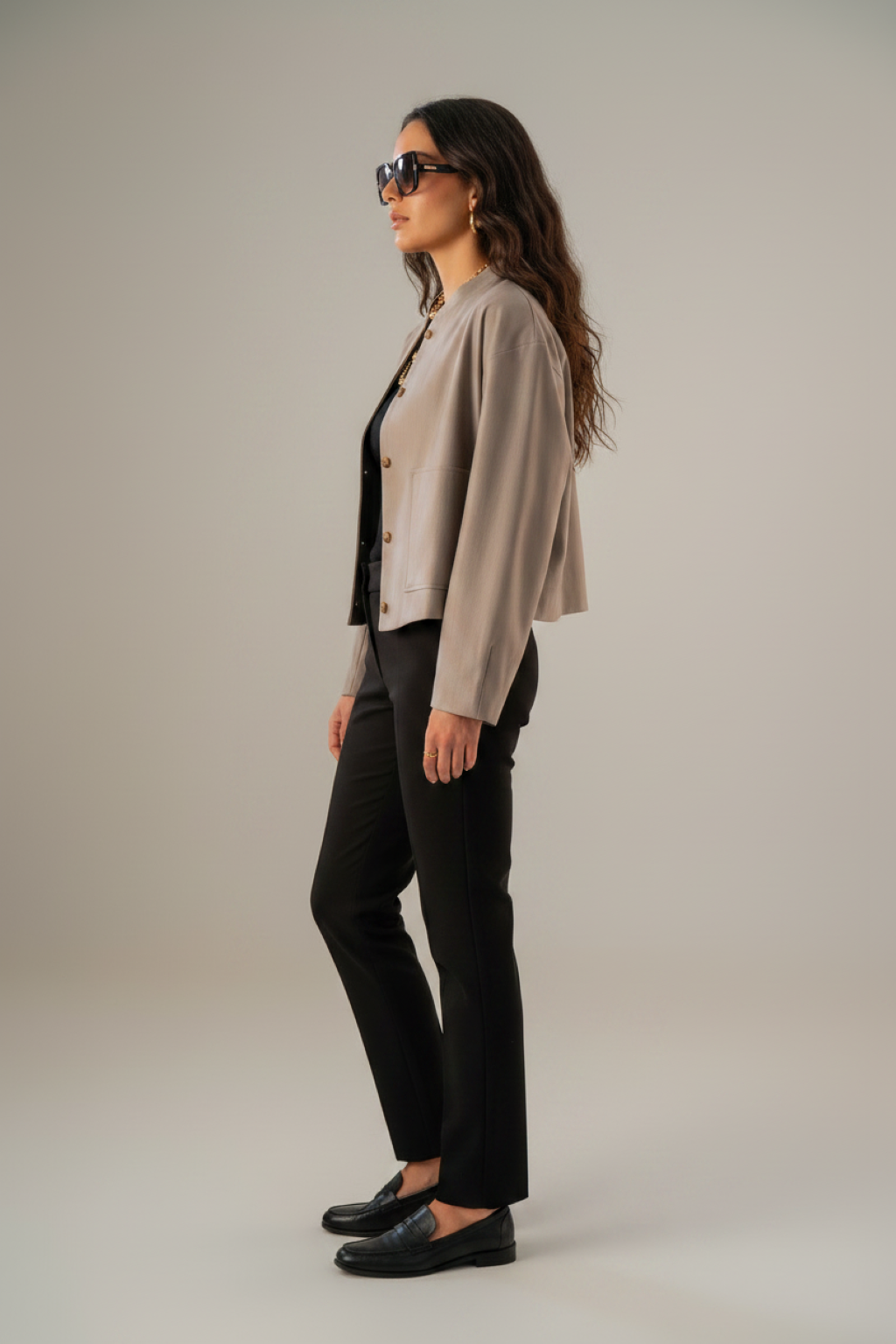 Jacket Sienna mastice | beige striped