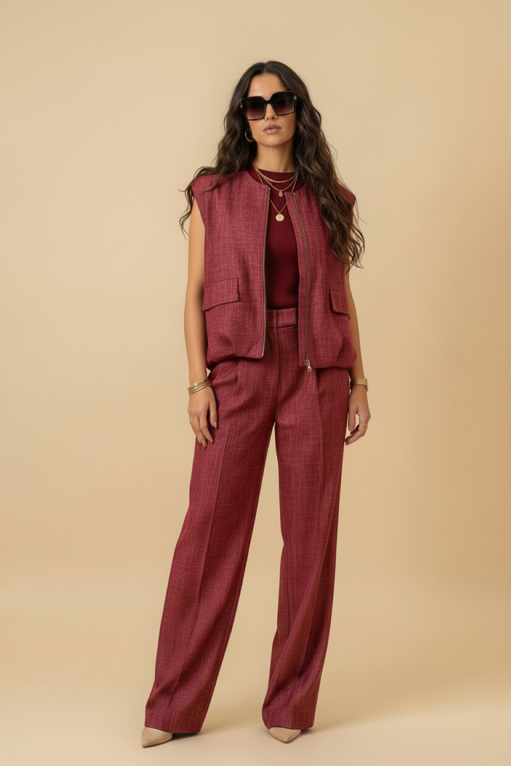 Jacket Jade dark red | dark red