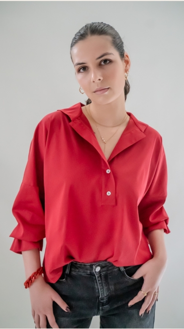 Shirt Lucy dark red