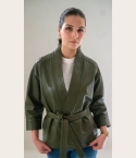 Leather green  kimono